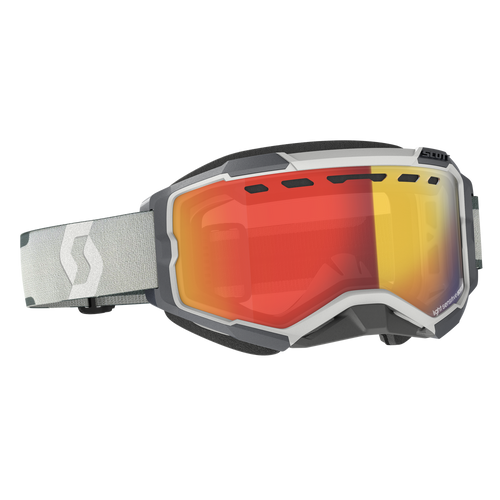 FURY SNOWCROSS GOGGLE GREY LS RED CHROME LENS