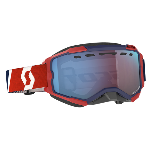 FURY SNOWCROSS GOGGLE RED/ BLUE ENHANCER BLUE CHROME