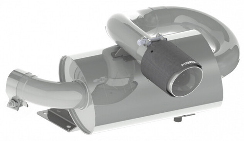 SINGLE SLIP-ON CENTER EXIT W/ PERFORMANCE MUFFLER CF TIP