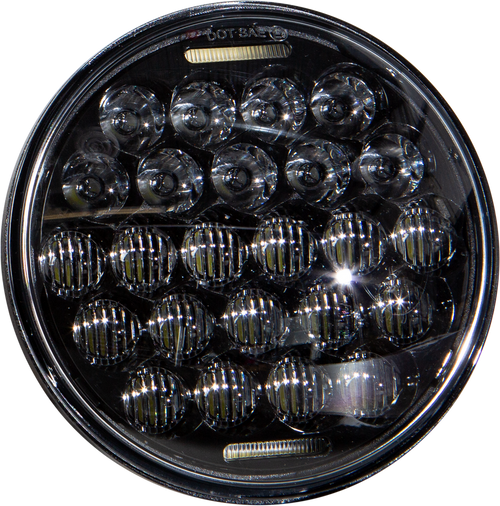 LED HEADLIGHT 5.75" 75W BLACK 3500/2000 LUMENS