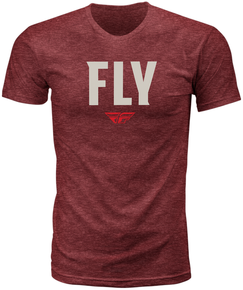 FLY WFH TEE RED HEATHER LG