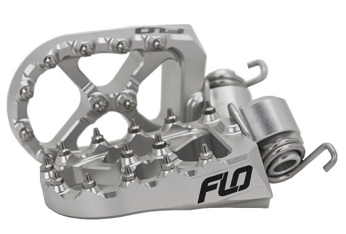 FLO FOOTPEG LOW SILVER YAM 10MM BACK 12MM DOWN