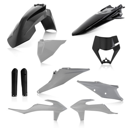 FULL PLASTIC KIT KTM GREY/BLACK