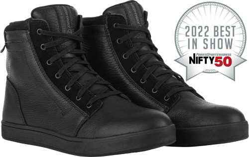 AXLE LEATHER WATERPROOF SHOES BLACK/BLACK SZ 09