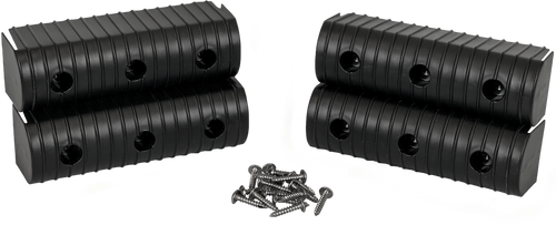 BUNK WRAP END CAP KIT 2X6 4/PACK W/ HARDWARE BLACK