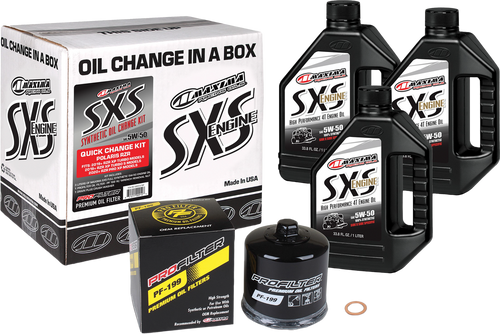 SXS OIL QUICK CHANGE KIT 5W50 WITH BLACK OIL FILTER
