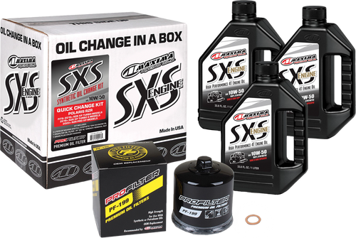 SXS OIL QUICK CHANGE KIT 10W50 WITH BLACK OIL FILTER
