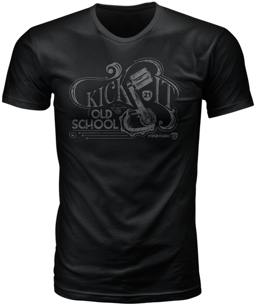 OLD SCHOOL TEE BLACK LG