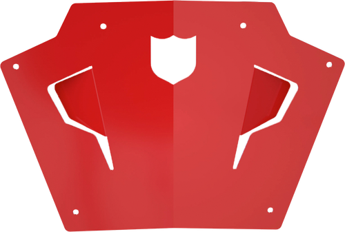 FRONT SPORT BUMPER SKID PLATE RED POL