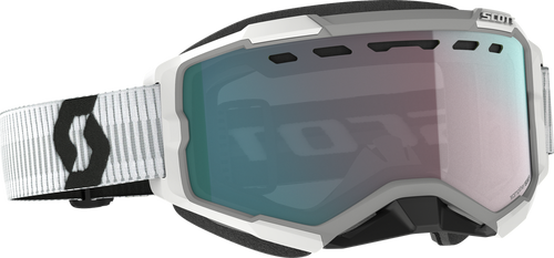 FURY GOGGLE SNOW CROSS WHITE W/ENH AQUA CHROME