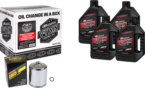 V-TWIN SYN OIL CHANGE KIT TC CHROME FILTER
