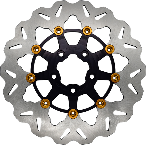 ROTOR 11.8" FLOATING WAVE FR BLACK/GOLD BUTTONS