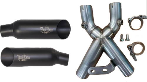 SHORTY DUAL MUFFLER BLACK BUSA