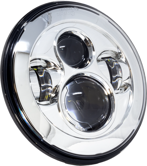 7" HEADLIGHT CHROME W/ MNT ADAPTER