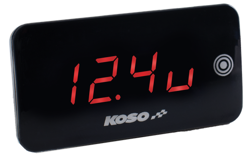 SUPER SLIM TOUCH SCREEN VOLT & TEMP GAUGE RED DISPLAY