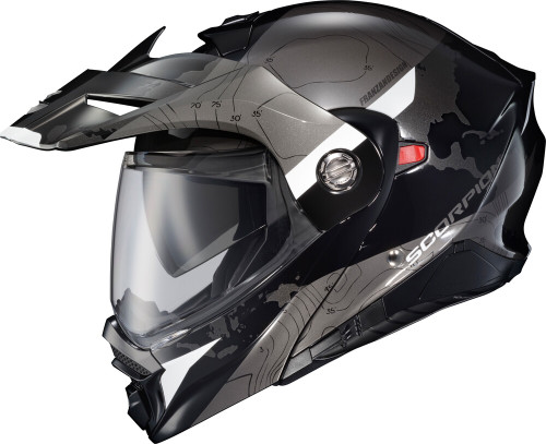 EXO-AT960 MODULAR HELMET TOPOGRAPHIC BLACK/WHITE SM
