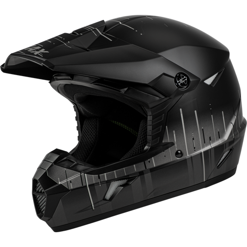 YOUTH MX-46Y FREQUENCY OFFROAD HELMET MATTE BLACK/GREY YL