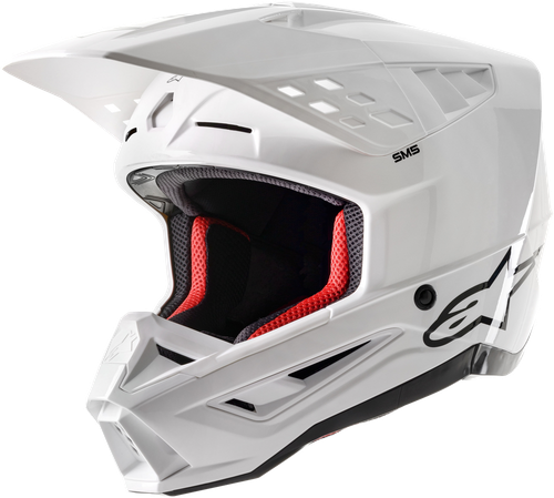S-M5 SOLID HELMET WHITE GLOSSY MD