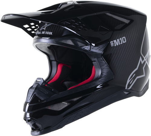 SUPERTECH S-M10 SOLID HELMET BLACK GLOSSY/CARBON XS