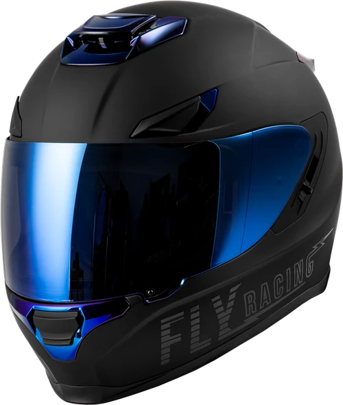 SENTINEL RECON HELMET MATTE BLACK/BLUE CHROME XL