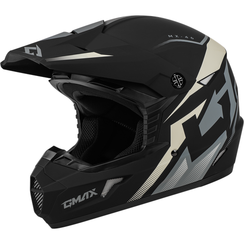 MX-46 COMPOUND HELMET MATTE BLACK/GREY/WHITE SM