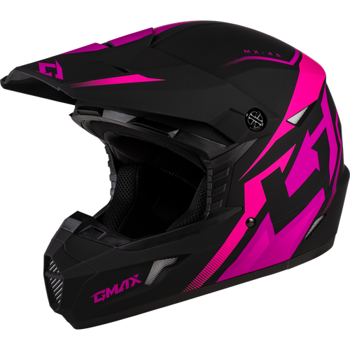 MX-46 COMPOUND HELMET MATTE BLACK/PINK LG