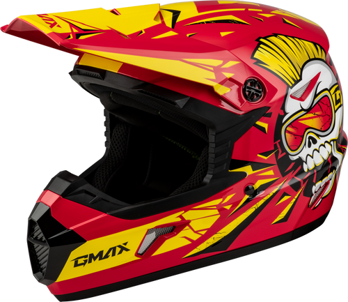 YOUTH MX-46Y UNSTABLE HELMET RED/YELLOW YL