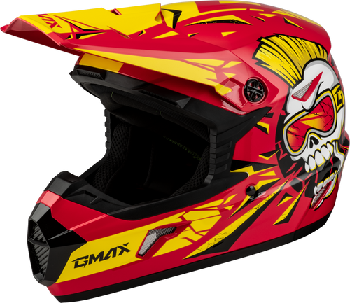 YOUTH MX-46Y UNSTABLE HELMET RED/YELLOW YS