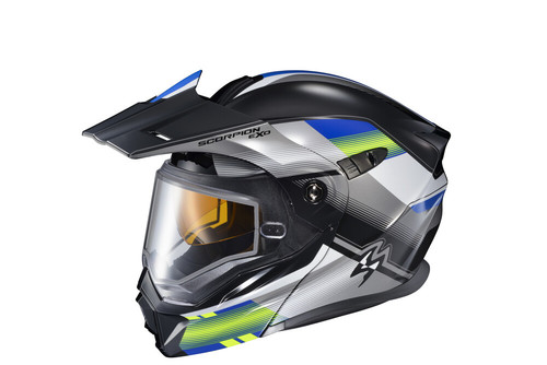 EXO-AT950 COLD WEATHER HELMET ZEC BLUE/HIVIZ 2X (DUAL PANE)
