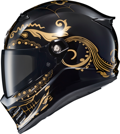 COVERT FX FULL FACE HELMET EL MALO GOLD/GLOSS BLACK XL