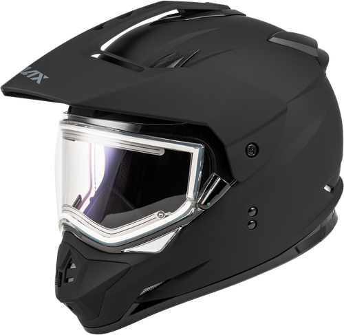 GM-11S SNOW HELMET W/ ELEC SHIELD MATTE BLACK 3X