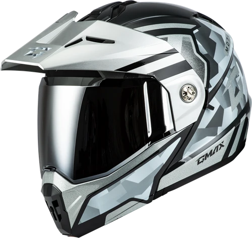 MD-74 STRIKER MODULAR HELMET W SLVR SHIELD SLVR/BLU MTLC LG