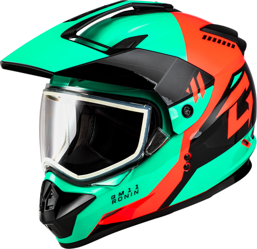 GM-11 RONIN HELMET BLACK/AQUA/CORAL SM