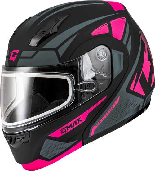 MD-04S SECTOR SNOW HELMET MATTE BLACK/PINK XL
