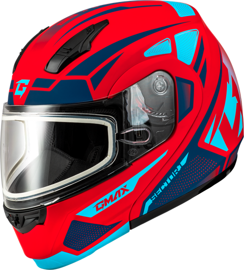 MD-04S SECTOR SNOW HELMET MATTE RED/BLUE 3X