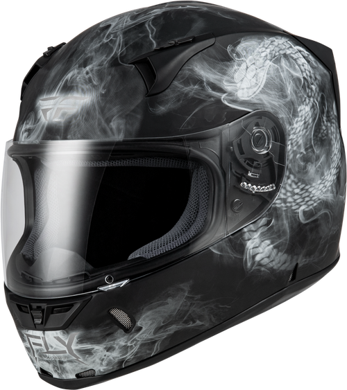 REVOLT COIL HELMET MATTE BLACK/WHITE LG