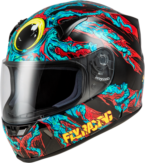 REVOLT SPACE CREEP HELMET LIGHT BLUE/BLACK/RED XS