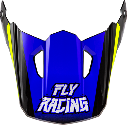 YOUTH KINETIC SCORCHED HELMET VISOR BLUE/GREY/HI-VIS YS-YL