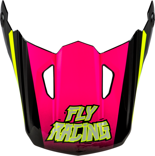 YOUTH KINETIC SCORCHED HELMET VISOR NEON PNK/HIVIS/BLK YS-YL
