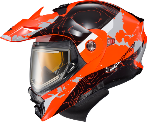 EXO-AT960 COLD WEATHER HELMET TOPOGRAPHIC HI-VIZ ORG LG ELEC