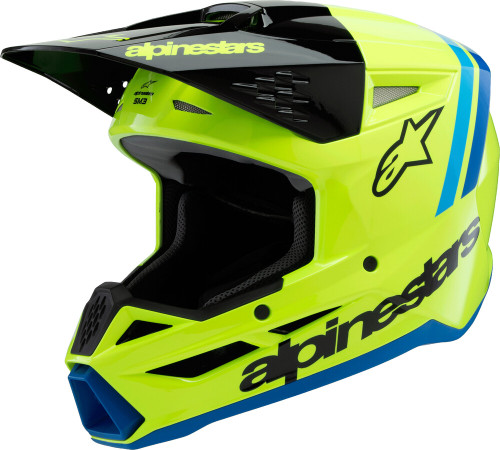 SM3 YOUTH RADIUM HELMET YLW FLUO/BLK/BLUE YS