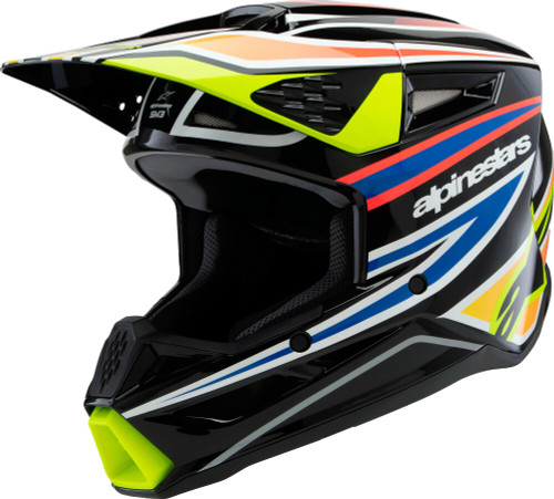 SM3 YOUTH WURX HELMET BLK/YLW FLUO/BLUE/RED  YL