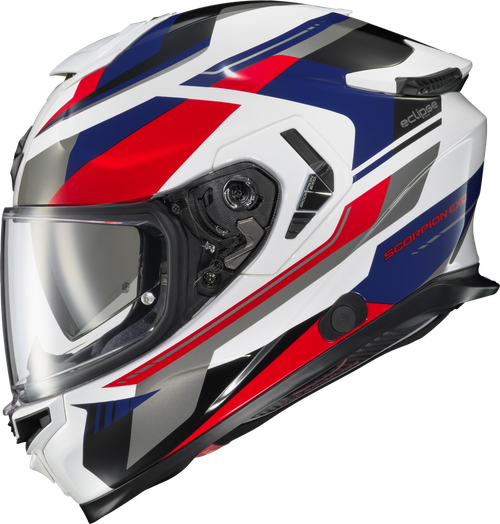 EXO-ECLIPSE FULL FACE HELMET LUNAR WHITE/RED/BLUE MD