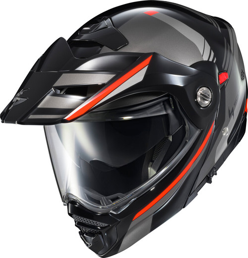 EXO-AT960 MODULAR HELMET MONK BLACK/RED 3X