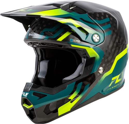 FORMULA S CARBON BYTE HELMET BLACK CARBON/TEAL/LIME 2X