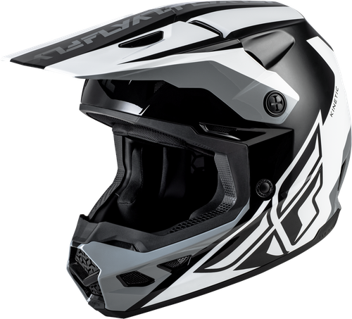 KINETIC CREST HELMET BLACK/WHITE/GREY MD