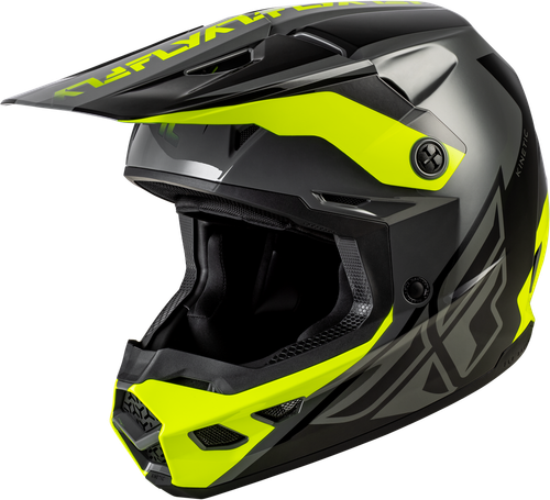 KINETIC CREST HELMET GREY/BLACK/HI-VIS LG