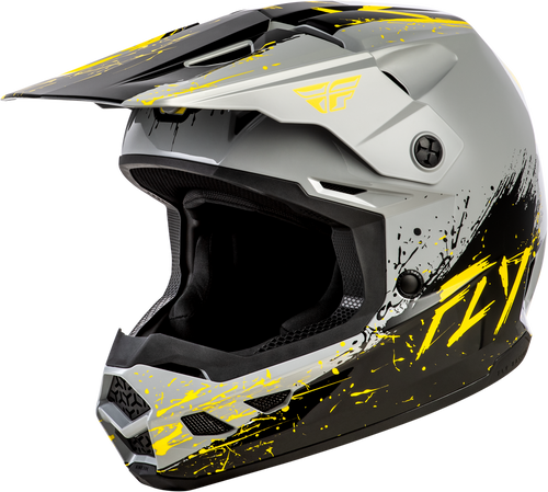 YOUTH KINETIC DRIP HELMET GREY/BLACK/YELLOW YM