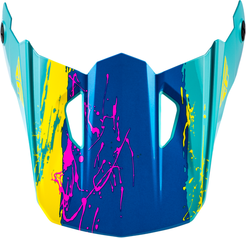 YTH KINETIC DRIP HELMET VISOR TURQUOISE/PINK/YELLOW YS-YL