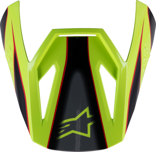 SM3 YOUTH FRAY VISOR RED/YELLOW FLUO/BLACK GLOSSY